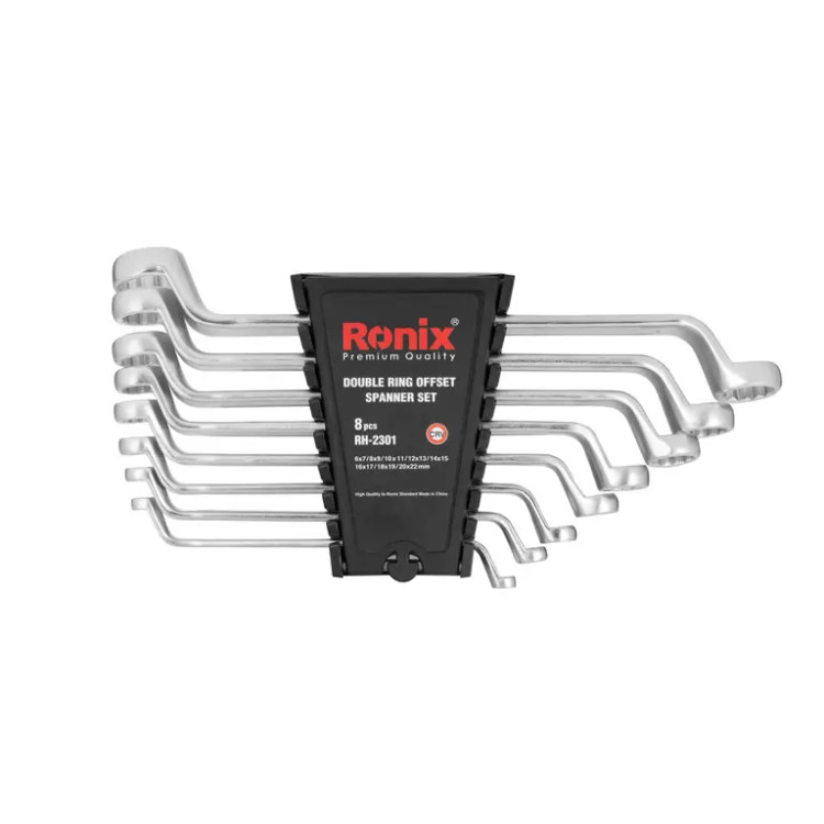 مجموعه 8 عددی آچار دو سر رینگ مدل RH-2301 رونیکس