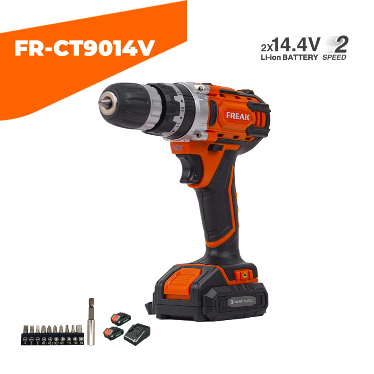دریل پیچ گوشتی چکشی شارژی 14.4 ولت مدل 9014V فریک