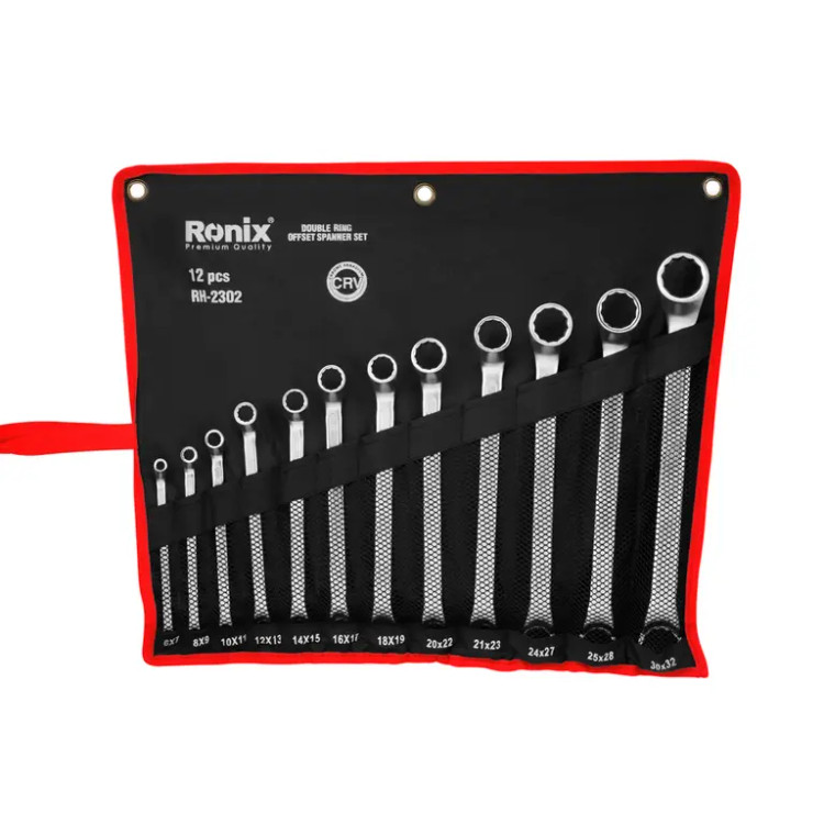 مجموعه 12 عددی آچار دو سر رینگ مدل RH-2302 رونیکس