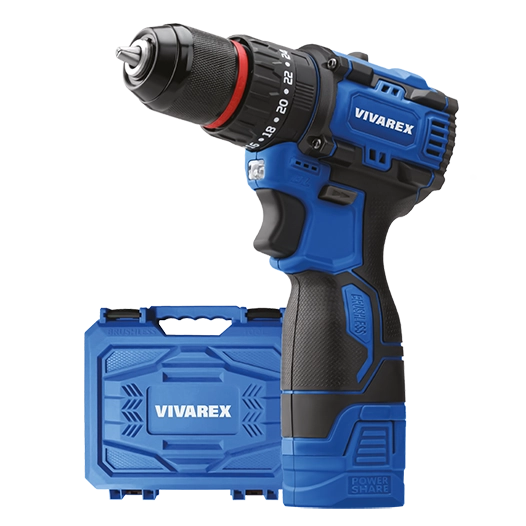 دریل شارژی ٢ باطری 16/8 براشلس مدل VR1608-BLX ویوارکس
